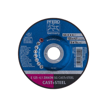 Pferd Pipeline Wheel, T27, 5" x 1/8 63252